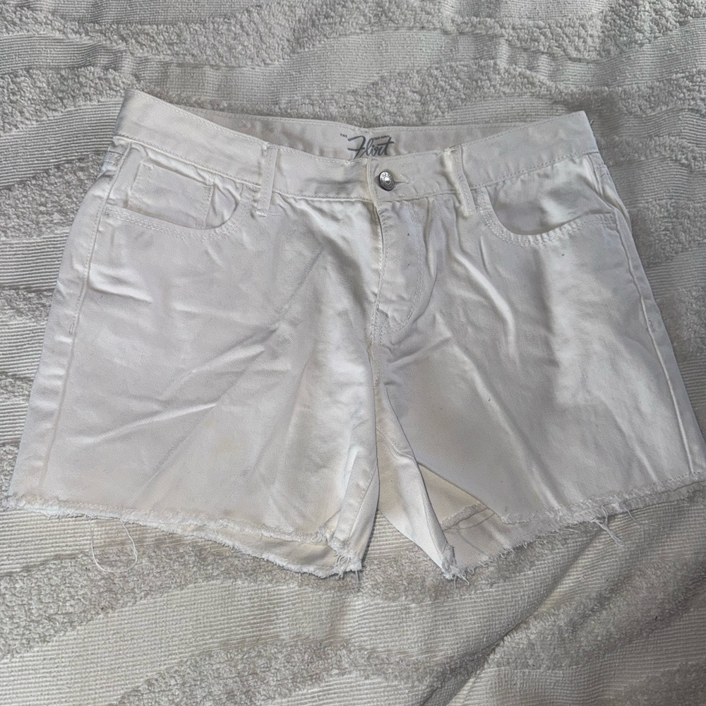 Old Navy White Jean Shorts Relaxed Fit Summer Essential